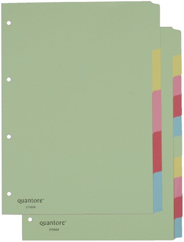 Tabbladen Quantore 4-gaats 5-delig assorti karton-2