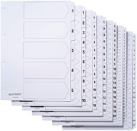 Tabbladen Quantore 4-gaats 1-31 genummerd wit karton-2