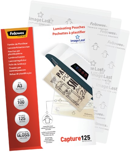 Lamineerhoes Fellowes A3 2x125micron glans 100 stuks-1
