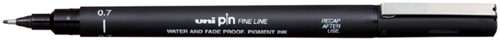 Fineliner Uni-ball Pin 0.7mm zwart
