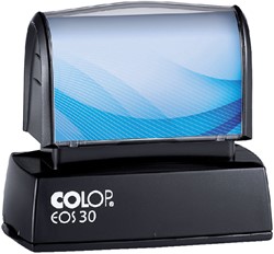 Stempel Colop EOS 30 flashsysteem 18x51mm met stempelplaat zwart
