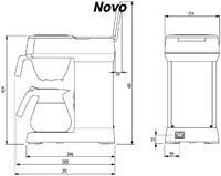 Koffiezetapparaat Bravilor Novo inclusief glazen kan-2