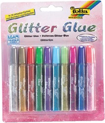 Glitterlijm Folia 9.5ml 10 kleuren