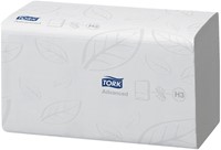 Handdoek Tork H3 Advanced singlefold 2-laags 248x230mm 15x250 vel wit 290163-2