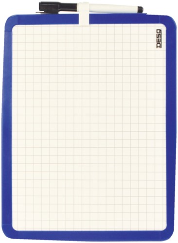 Whiteboard Desq 21X28cm tweezijdig magnetisch