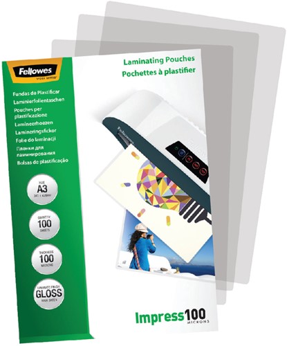 Lamineerhoes Fellowes A3 2x100micron glans 100 stuks-3