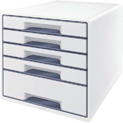 Ladenblok Leitz WOW 5 laden wit/grijs