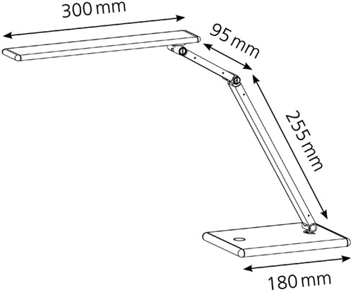 Bureaulamp Hansa led Slim zilvergrijs-2