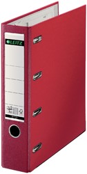 Giro-bank ordner Leitz A4 met dubbele mechaniek 80mm PP rood