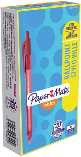 Balpen Paper Mate Inkjoy 100RT medium rood-2