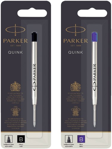 Balpenvulling Parker Quink breed blauw breed blister à 1 stuk-2