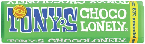 Chocolade Tony's Chocolonely amandel zeezout reep 47gr