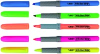 Markeerstift Bic brite liner grip geel-2