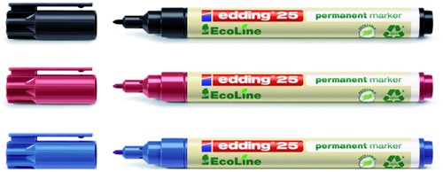Viltstift edding 25 Ecoline rond 1mm blauw-3