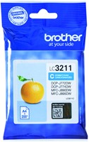 Inktcartridge Brother LC-3211C blauw