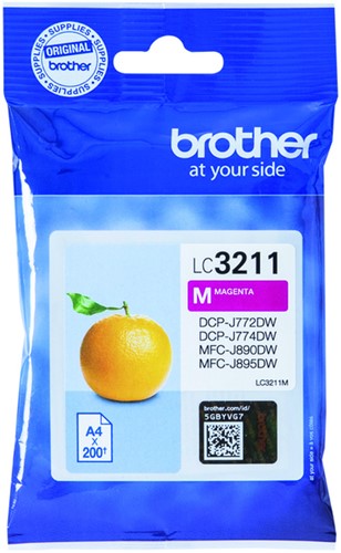 Inktcartridge Brother LC-3211M rood