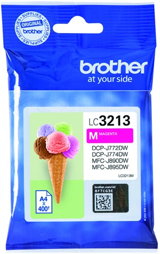 Inktcartridge Brother LC-3213Mrood