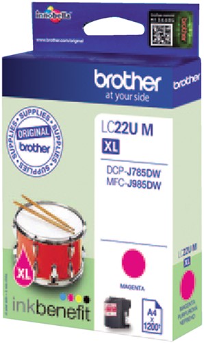 Inktcartridge Brother LC-22UM rood-3