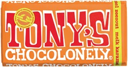 Chocolade Tony's Chocolonely melk karamel zeezout reep 180gr