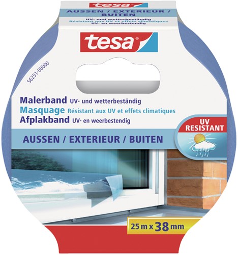 Afplaktape tesa®  Professional outdoor 25mx38mm blauw-2