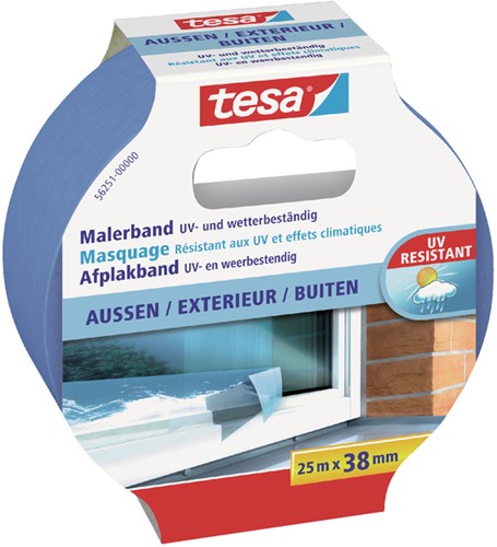 Afplaktape tesa®  Professional outdoor 25mx38mm blauw-1