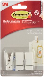 Bevestigingsstrip Command 3 springclips wit
