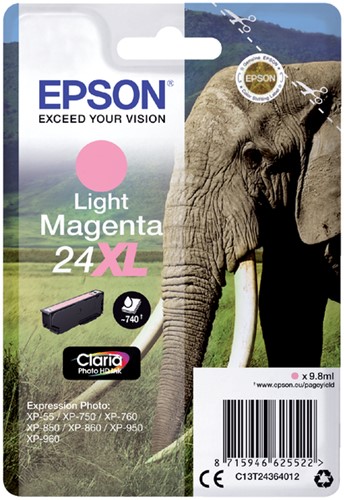 Inktcartridge Epson 24XL T2436 lichtrood