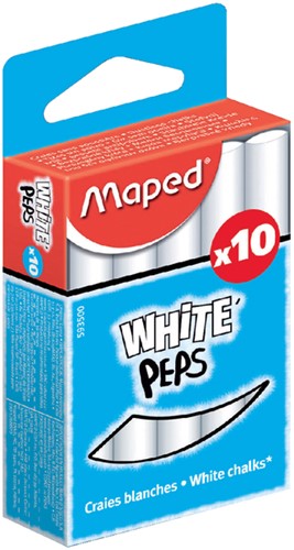 Schoolbordkrijt Maped White'Peps set á 10 stuks wit