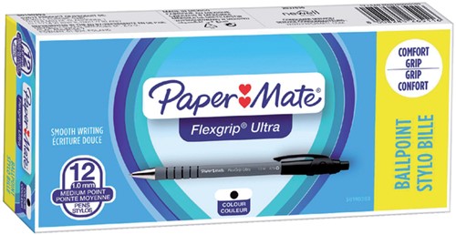 Balpen Paper Mate Flexgrip Ultra medium zwart-4