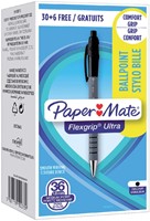 Balpen Paper Mate Flexgrip Ultra medium zwart valuepack 30+6 gratis-3
