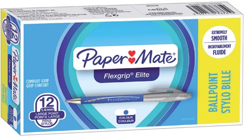 Balpen Paper Mate Flexgrip Elite breed blauw-3