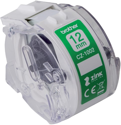 Etiket Brother CZ-1002 multifunctioneel 12mm 1 rol á 5m wit-1