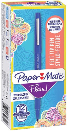 Fineliner Paper Mate Flair Original medium blauw-3