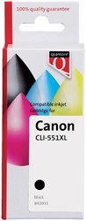 Inktcartridge Quantore alternatief tbv Canon CLI-551XL zwart