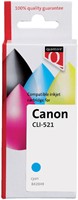 Inktcartridge Quantore alternatief tbv Canon CLI-521 blauw+chip