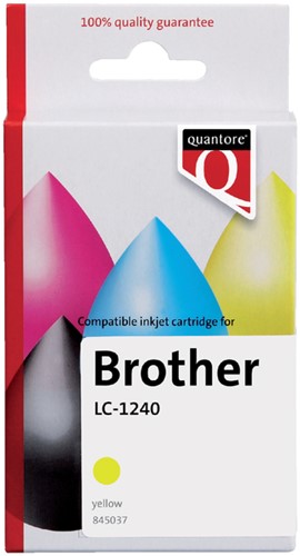 Inktcartridge Quantore alternatief tbv Brother LC-1240 geel