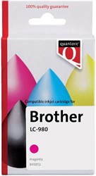 Inktcartridge Quantore alternatief tbv Brother LC-980 rood