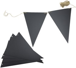 Krijtbord securit vlaggen set 14 stuks zwart + 1 marker