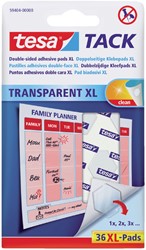 Kleefpads tesa® TACK dubbelzijdig transparant XL 36 stuks 36 stuks
