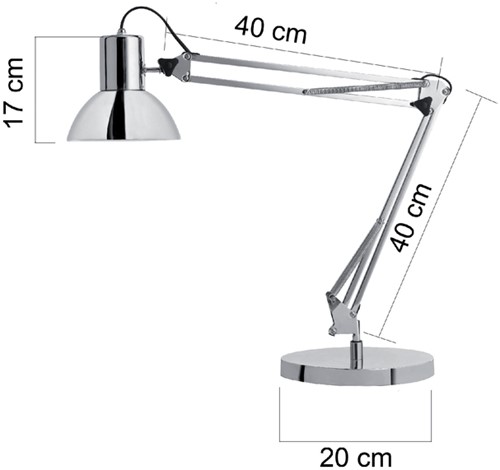 Bureaulamp Unilux Success led chroom-2