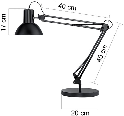 Bureaulamp Unilux Success 66 led zwart-2