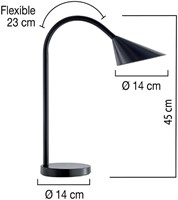 Bureaulamp Unilux Sol led zwart-2