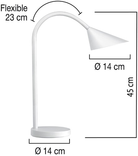 Bureaulamp Unilux Sol led wit-2