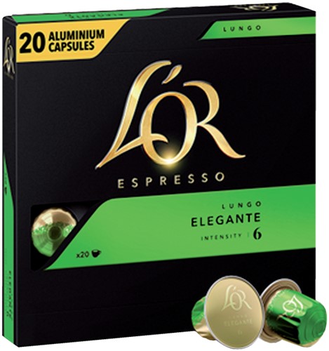 Koffiecups L'Or espresso Lungo Elegante 20 stuks