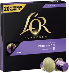 Koffiecups L'Or espresso Lungo Profondo 20 stuks