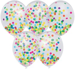 Confetti ballonnen 5 stuks