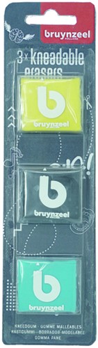 Kneedgum Bruynzeel Teens blister à 3 stuks assorti