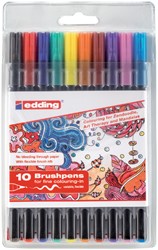 Brushpen edding 1340 assorti etui à 10 stuks