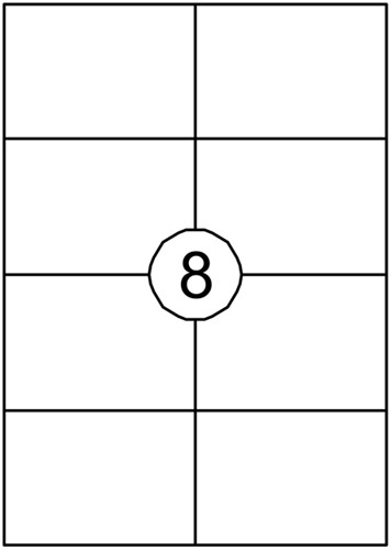 Etiket Quantore 105x74mm 800stuks