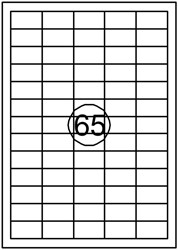 Etiket Quantore 38X21.2mm 975 stuks